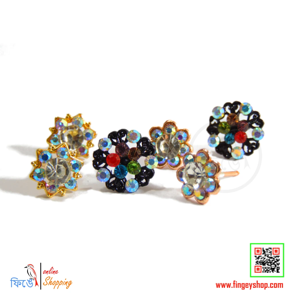 Multicolor stone earrings from Fingey Ecommerce/ Fingey ECOM