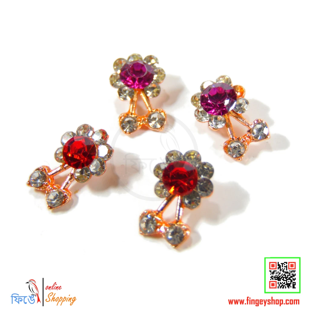 Colorful earrings with stone from Fingey Ecommerce/ Fingey ECOM