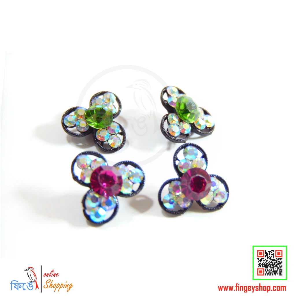 Colorful earrings with stone from Fingey Ecommerce/ Fingey ECOM