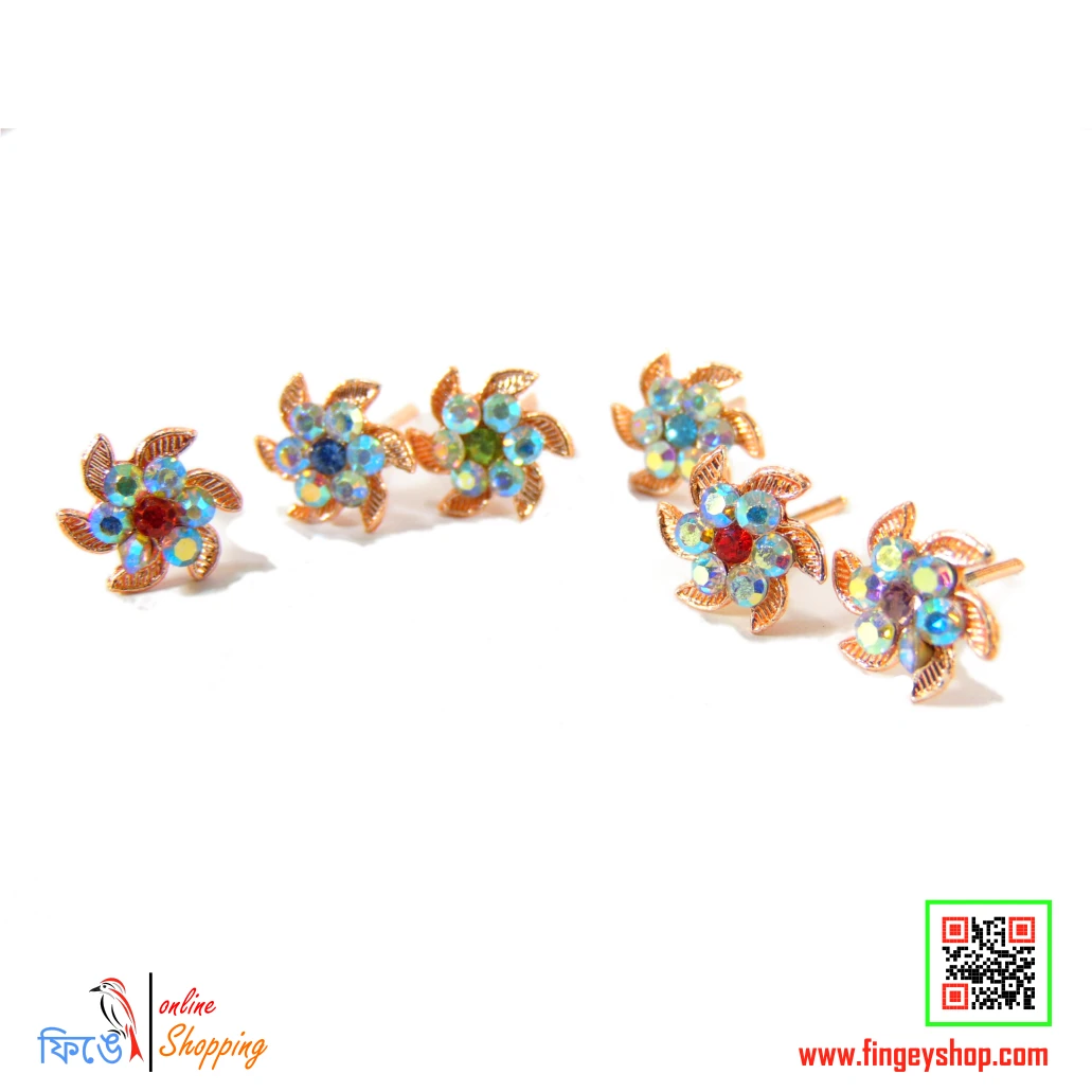 Colorful earrings with stone from Fingey Ecommerce/ Fingey ECOM